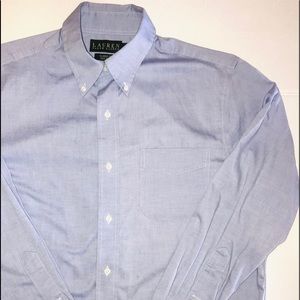LAUREN Classic blue Pima cotton button down